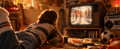 Goldene Erinnerungen im Retro-Jugendzimmer